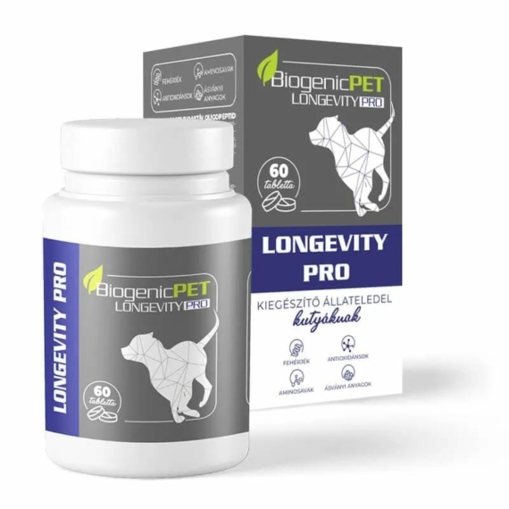 Biogenicpet Longevity Pro tabletta kutyáknak 60x – táplálékkiegészítő kutyáknak