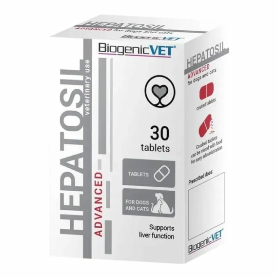 BiogenicVet Hepatosil Advanced tabletta 30x – táplálékkiegészítő kutyáknak