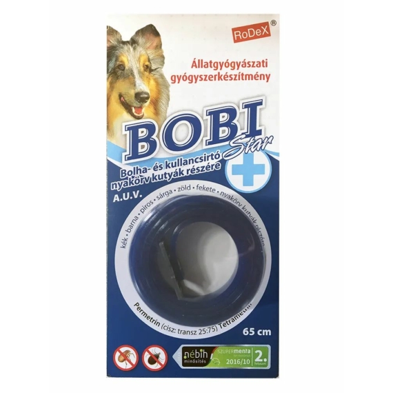 Bobi Kutya Bolhairtó Nyakörv Kék 65cm