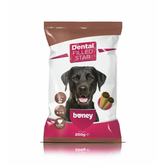 Boney Jutalomfalat Dental Filled Star 200g – jutalomfalat kutyáknak