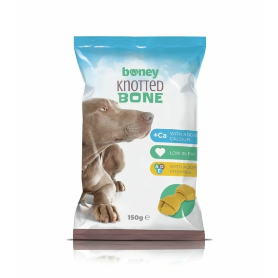 Boney Jutalomfalat Knotted Bone 150g/3db – jutalomfalat kutyáknak