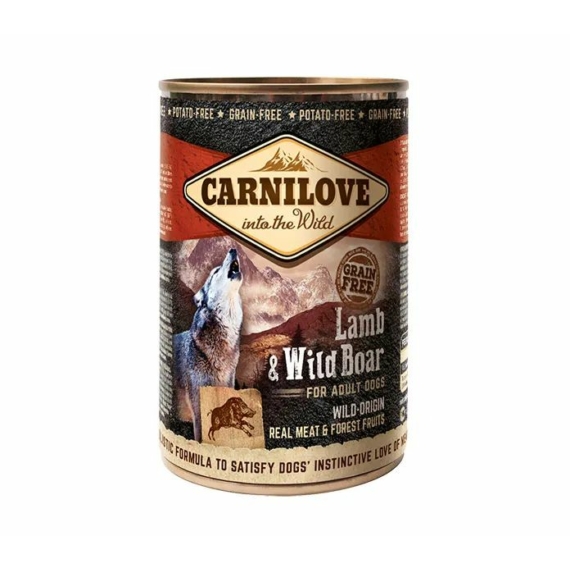 Carnilove  Adult Lamb & Wild Boar Can - Bárány és Vaddisznó Hússal konzerv 400g – konzerves kutyaeledel