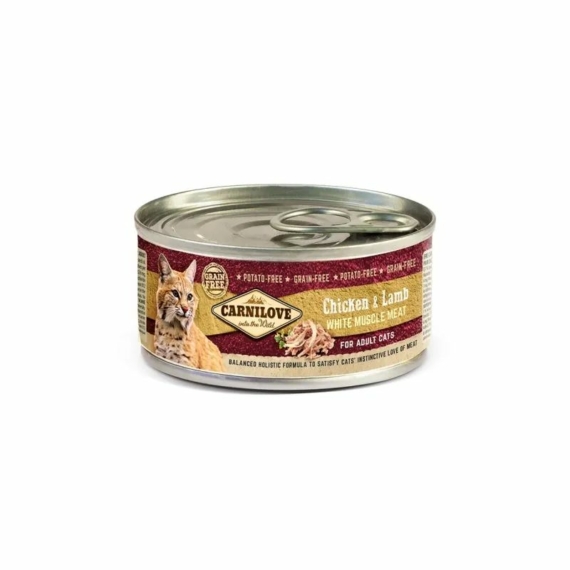 Carnilove Cat Chicken & Lamb Can- Csirke és Bárány Hússal Konzerv 100g – konzerves macskaeledel