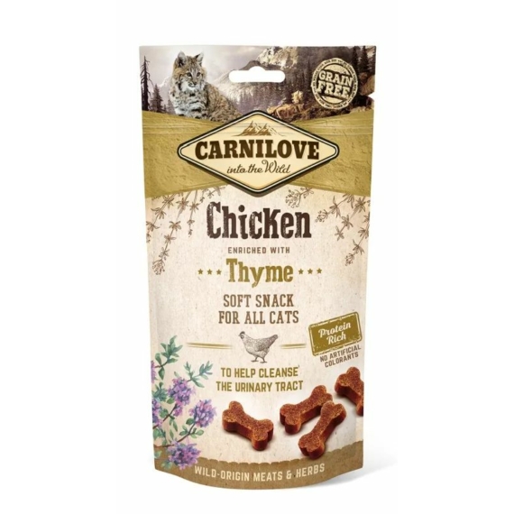 Carnilove Cat Semi Moist Snack Chicken Enriched & Thyme-  Csirke Hússal és Kakukkfűvel 50g – jutalomfalat kutyáknak