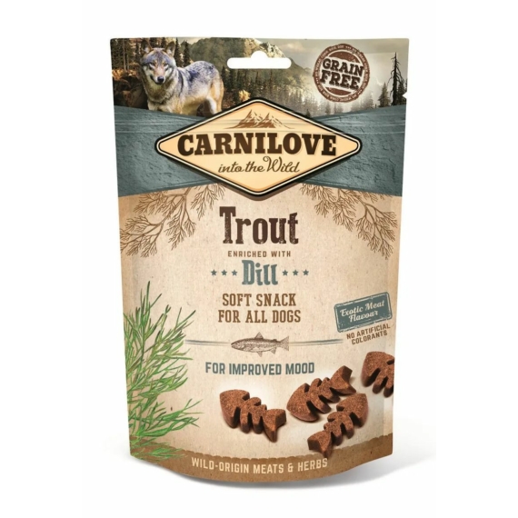 Carnilove Dog Semi Moist Snack pisztráng kaporral 200g – jutalomfalat kutyáknak