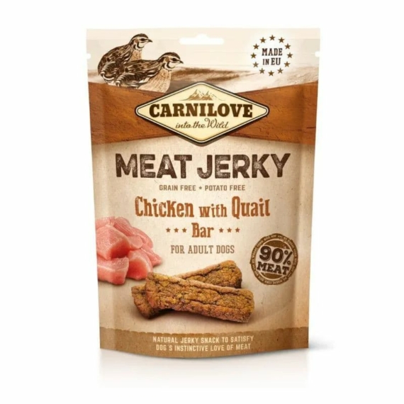 Carnilove Jerky Snack Chicken&Quail Bar – csirke&fürj 100g – jutalomfalat kutyáknak