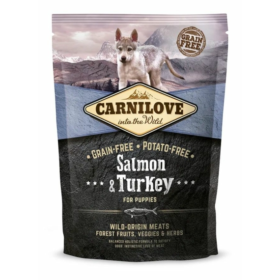 CarniLove Puppy Salmon & Turkey- Lazac-Pulyka Hússal 1,5kg – száraz kutyatáp