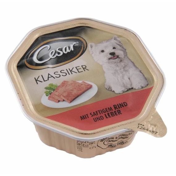 Cesar Alutálca Marha-Máj 150g – konzerves kutyaeledel