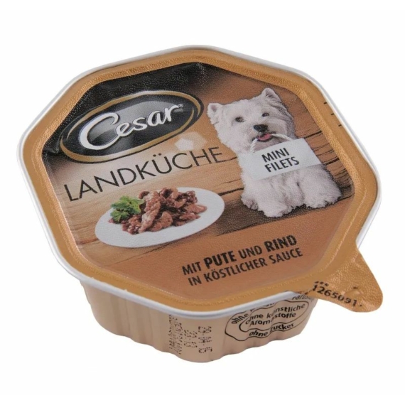 Cesar Alutálca Pulyka-Marha 150g – konzerves kutyaeledel