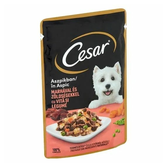 CESAR alutasak Marha és zöldségek 100gr – konzerves kutyaeledel