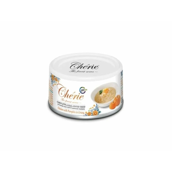 Chérie Csirke Mix Sütőtökkel Mártásban 80g – konzerves macskaeledel