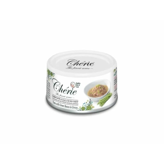 Chérie Tonhal Zöldbabbal Mártásban 80g – konzerves macskaeledel