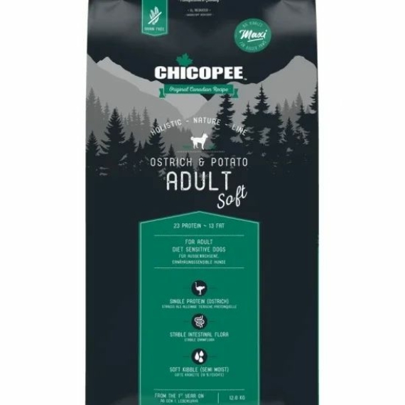Chicopee HNL Grain Free Soft Adult Ostrich & Potato Maxi 12kg – száraz kutyatáp