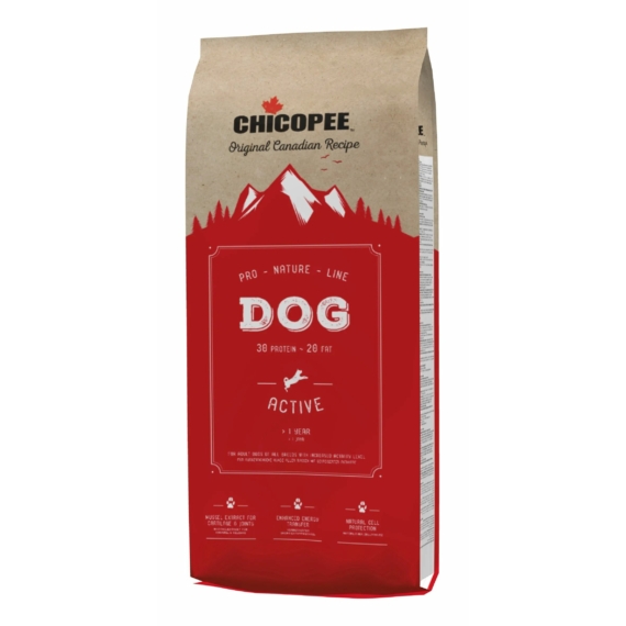 Chicopee Pro-Nature Line Active 20kg – száraz kutyatáp