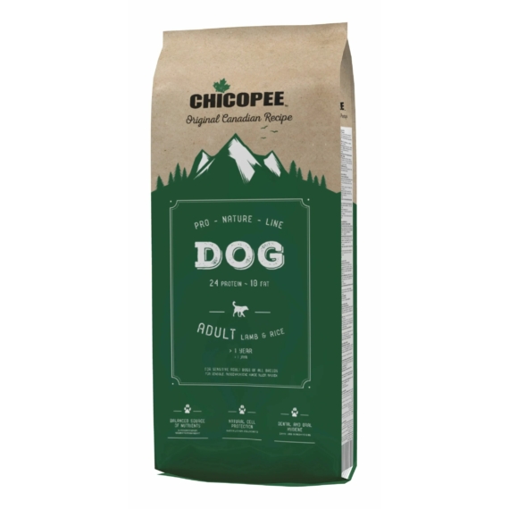 Chicopee Pro-Nature Line Adult Lamb&Rice kutyatáp 20kg – száraz kutyatáp