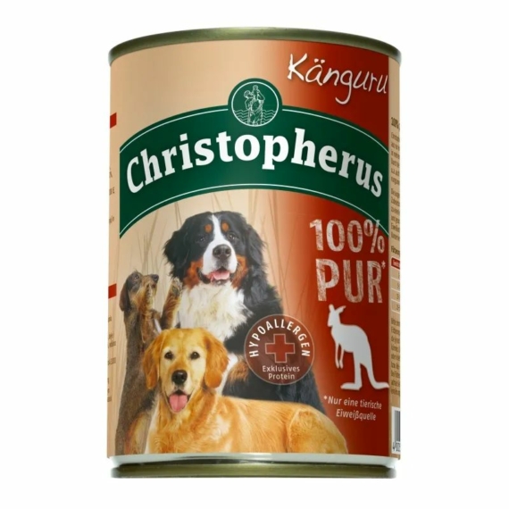 Christopherus Dog konzerv Adult 100% Pure kenguru 400g – konzerves kutyaeledel