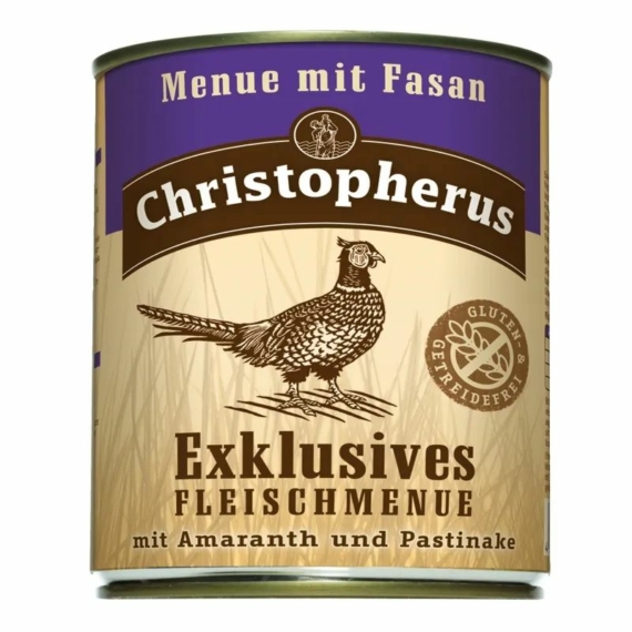 Christopherus Dog konzerv Adult Exclusive húsmenü fácánnal 800g – konzerves kutyaeledel