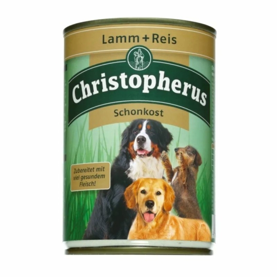 Christopherus Dog konzerv Adult Sensitive Bárány és rizs 400g – konzerves kutyaeledel