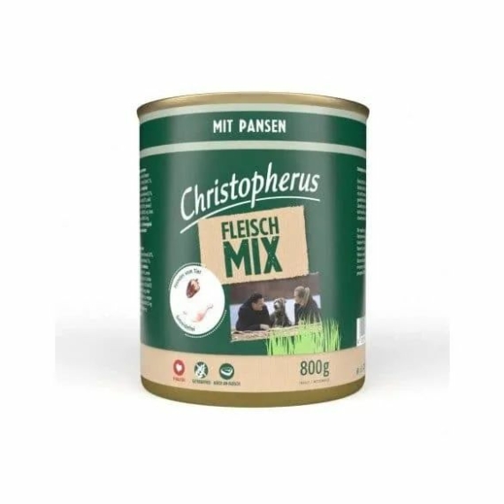 Christopherus Dog konzerv meat mix pacal 800g – konzerves kutyaeledel