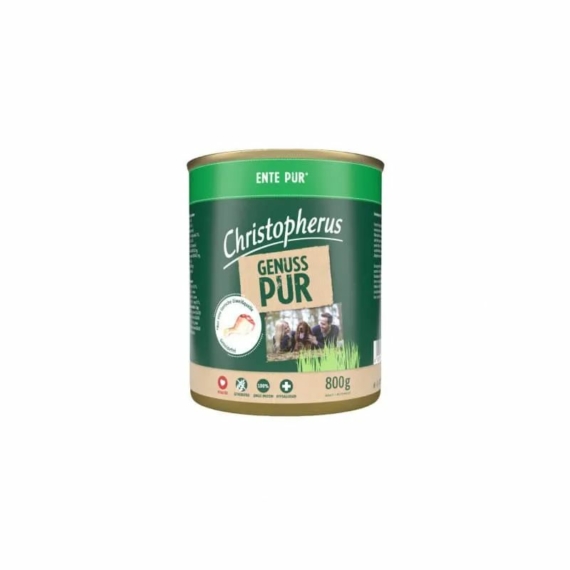 Christopherus Dog konzerv pure kacsa 800g – konzerves kutyaeledel