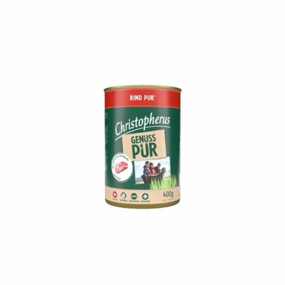 Christopherus Dog konzerv pure marha 400g – konzerves kutyaeledel