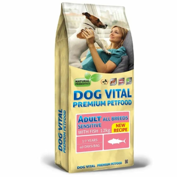 Dog Vital Adult Sensitive All Breeds Fish 12kg – száraz kutyatáp