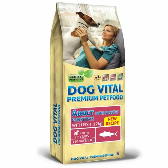 Dog Vital Adult Sensitive Mini Breeds Fish 12kg – száraz kutyatáp