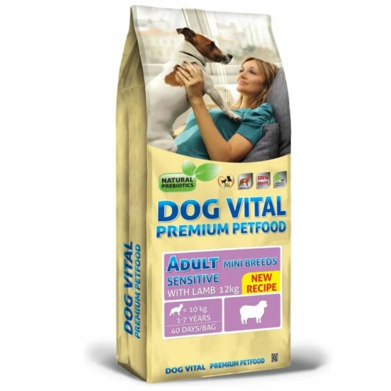 Dog Vital Adult Sensitive  Mini Breeds Lamb  12kg – száraz kutyatáp