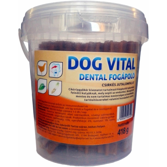 Dog Vital Jutalomfalat Vödrös Csirkés 418gr – jutalomfalat kutyáknak