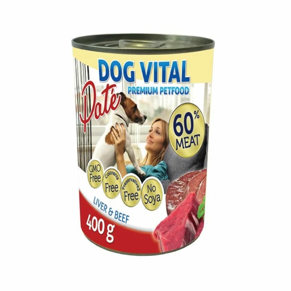 Dog Vital Paté Marha & Máj 400g – konzerves kutyaeledel