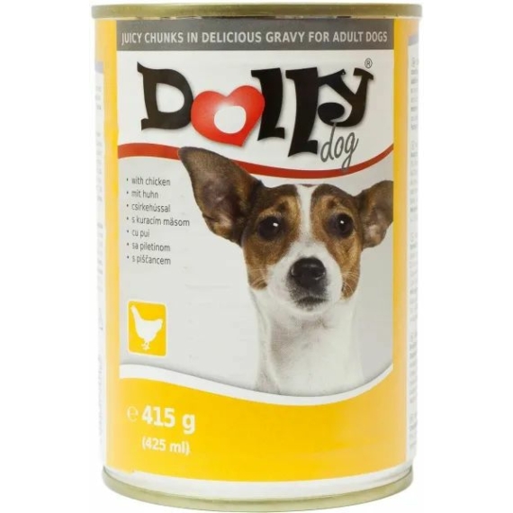 Dolly Dog Konzerv Csirke 415gr – konzerves kutyaeledel