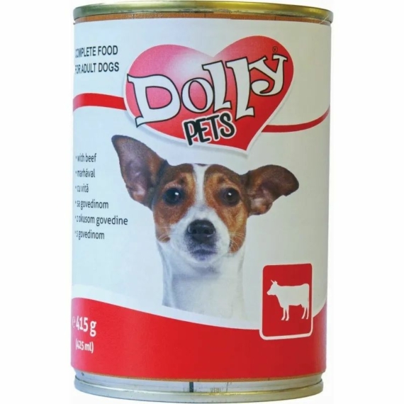 Dolly Dog Konzerv Marha 415gr – konzerves kutyaeledel