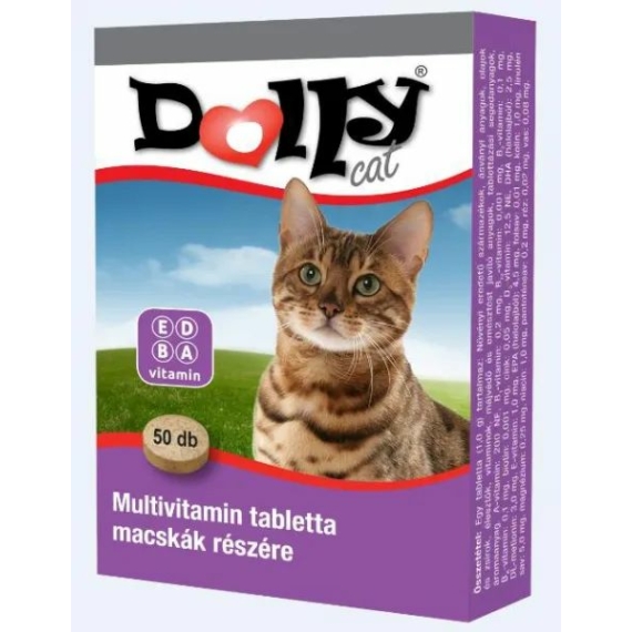 Dolly Multivitamin Macskának 50db/Doboz – táplálékkiegészítő macskáknak