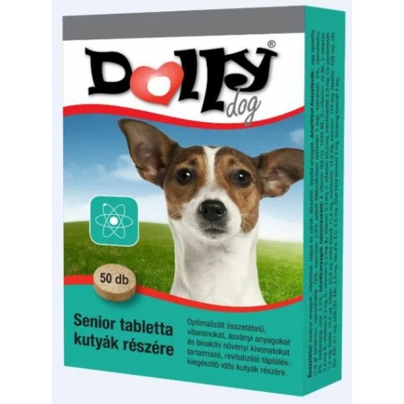 Dolly Senior Kutya Vitamin 50db/Doboz – táplálékkiegészítő kutyáknak