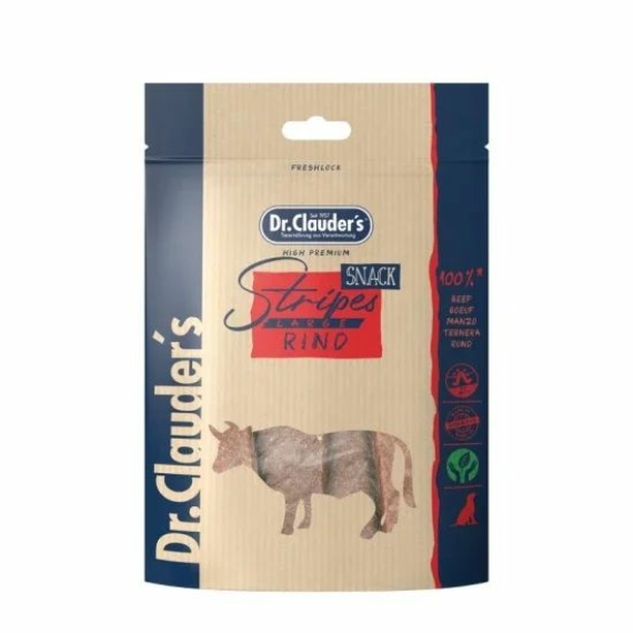 Dr.Clauders Dog Jutalomfalat Stripes Large Marhahús csíkok 80g – jutalomfalat kutyáknak
