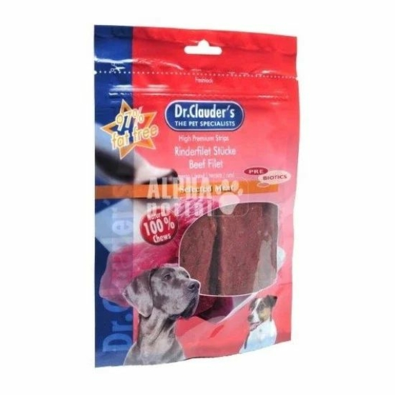 Dr.Clauders Dog Jutalomfalat Stripes Small Marhahús csíkok 80g – jutalomfalat kutyáknak
