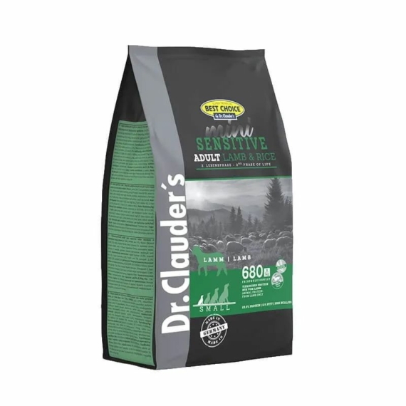 Dr.Clauders Best Choice Sensitive Mini Adult Bárány&rizs 12,5kg – száraz kutyatáp
