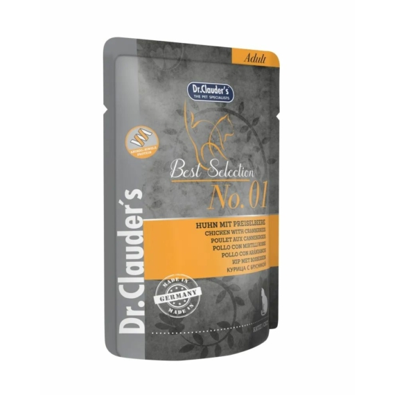 Dr.Clauders Best Selection Cat No1 alutasak csirke tőzegáfonyával - Mono Protein 85g – konzerves macskaeledel