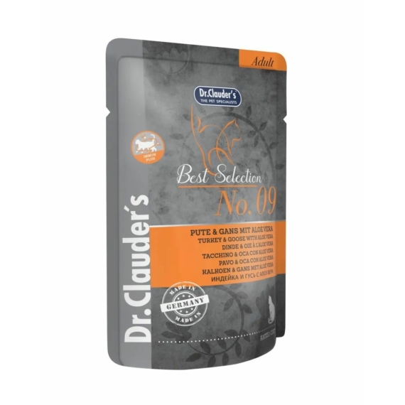 Dr.Clauders Best Selection Cat No9 alutasak pulyka&liba Aloe Verával - Immun plus 85g – konzerves macskaeledel