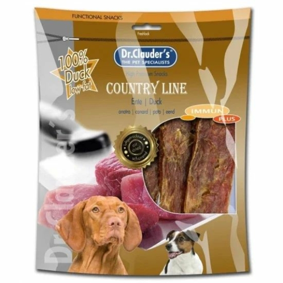Dr.Clauders Dog Jutalomfalat Country Line Snack kacsa 170g – jutalomfalat kutyáknak
