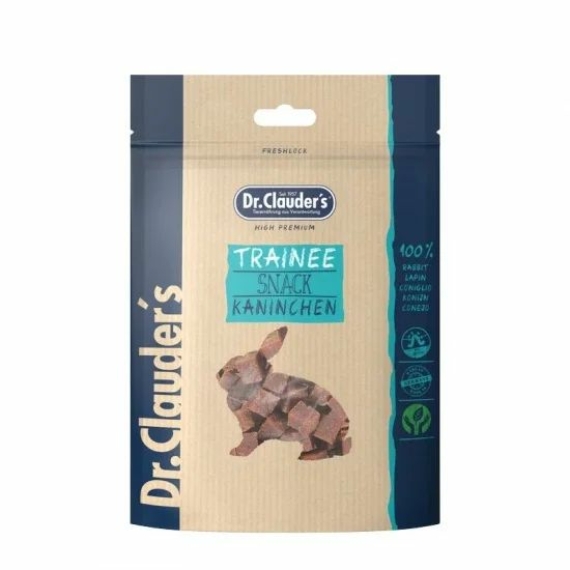 Dr.Clauders Dog Jutalomfalat Trainee Snack Nyúlhús 80g – jutalomfalat kutyáknak