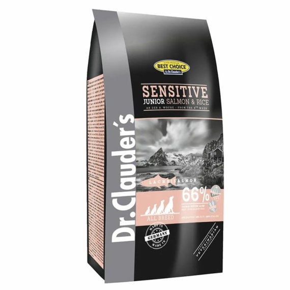 Dr.Clauders Junior Sensitive Lazac&Rizs 350g – száraz kutyatáp