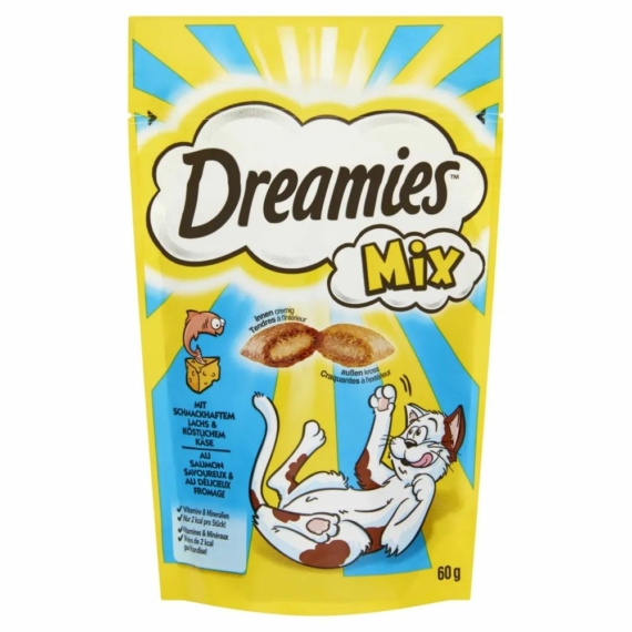 Dreamies Jutalomfalat 60gr Mix Lazac-Sajt – jutalomfalat kutyáknak