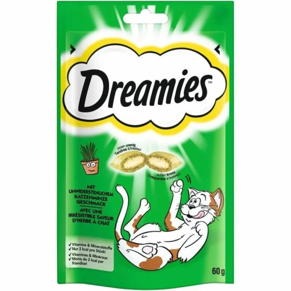 Dreamies Jutalomfalat Catnip 60g – jutalomfalat kutyáknak