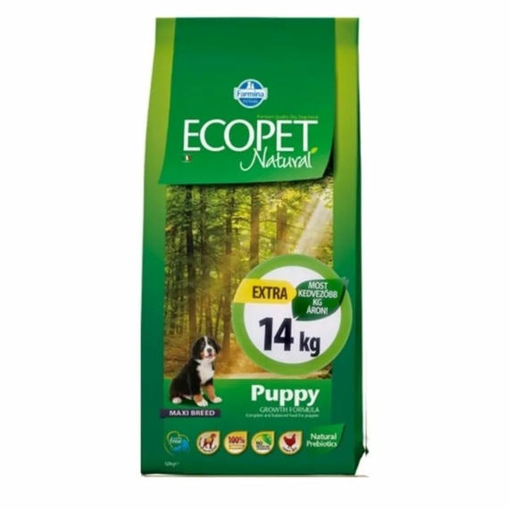 Ecopet Natural Puppy Maxi 14kg – száraz kutyatáp