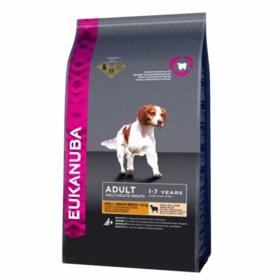 Eukanuba Adult Lamb & Rice Small & Medium kutyatáp 2,5kg – száraz kutyatáp