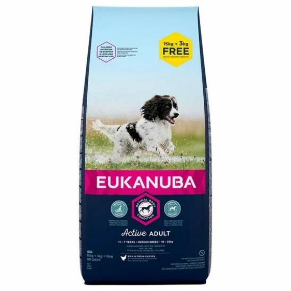 Eukanuba Adult Medium kutyatáp 18kg – száraz kutyatáp
