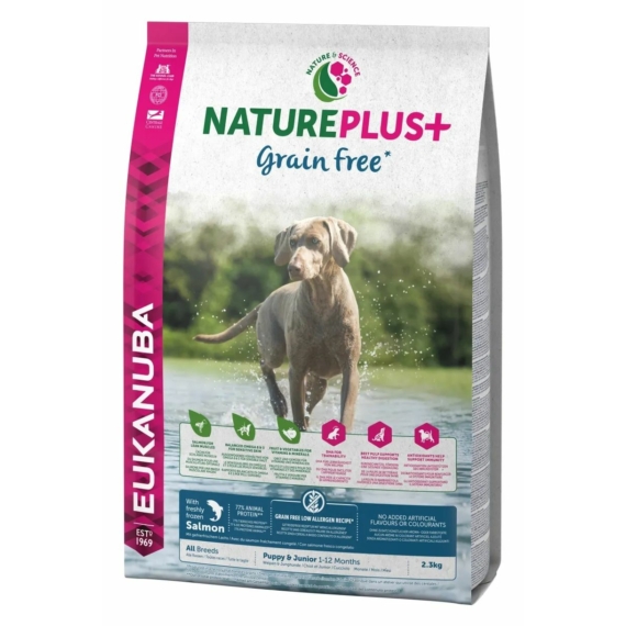 Eukanuba Puppy NaturePlus gabonamentes salmon 2,3kg – száraz kutyatáp