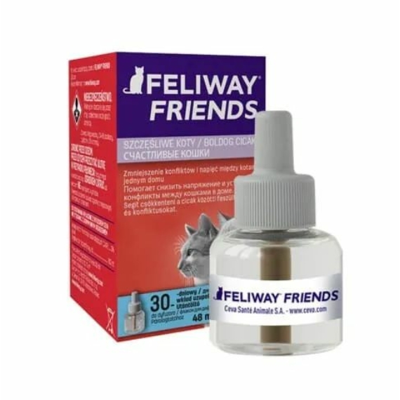 Feliway Friends Utántöltő folyadék párologtatóhoz 48 ml – táplálékkiegészítő macskáknak
