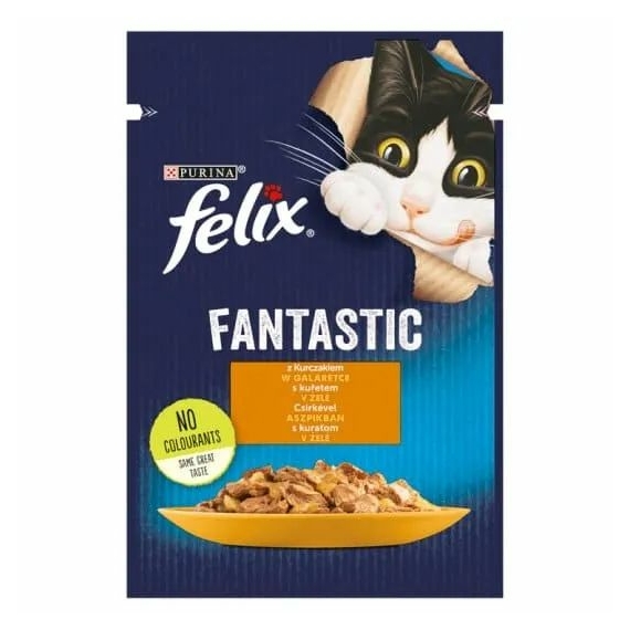 Felix Fantastic Csirke Aszpikban 85g – konzerves macskaeledel